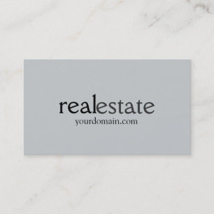 Stylish Grey Real Estate Agent Business Card