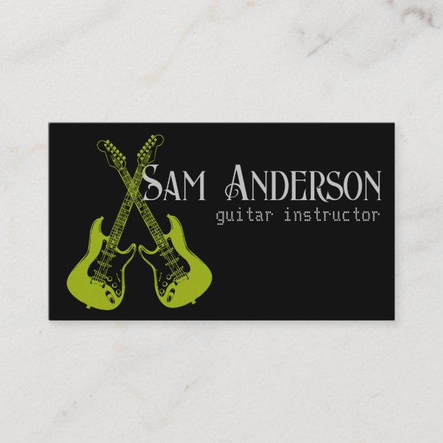 Stylish Guitar Calling Card (Front)
