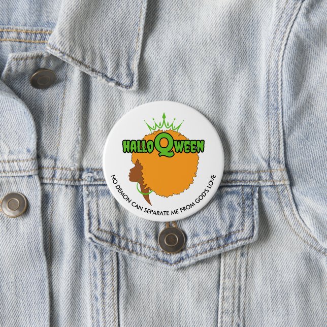 Stylish HALLOQWEEN Afro Queen Halloween 7.5 Cm Round Badge (In Situ)