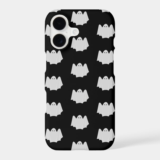 Stylish Halloween Black + White Ghost Pattern Fun (Back)