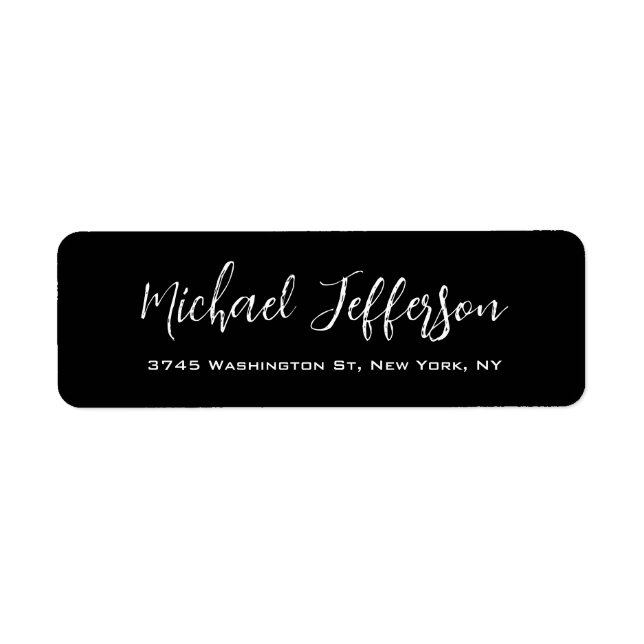 Stylish Handwriting Creative Trendy Black & White (Front)