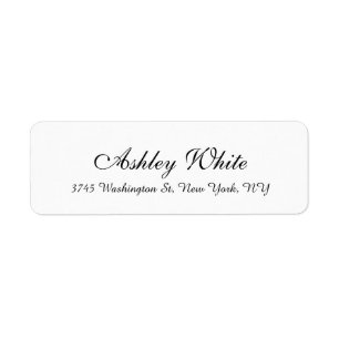 Stylish Handwriting White Plain Elegant Unique