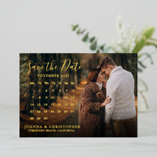 ‌‌‌‌‌‌Stylish handwritten Photo Save the Date