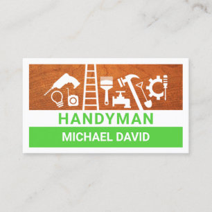 Stylish Handyman Signage Master Builder Business Card