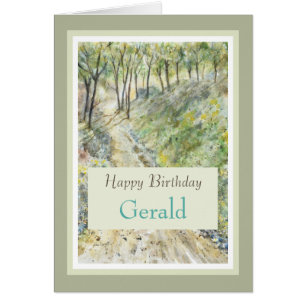 Stylish Happy Birthday Personalise Name Card
