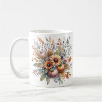 Stylish Happy Fall Pumpkin Flower Bouquet Motif