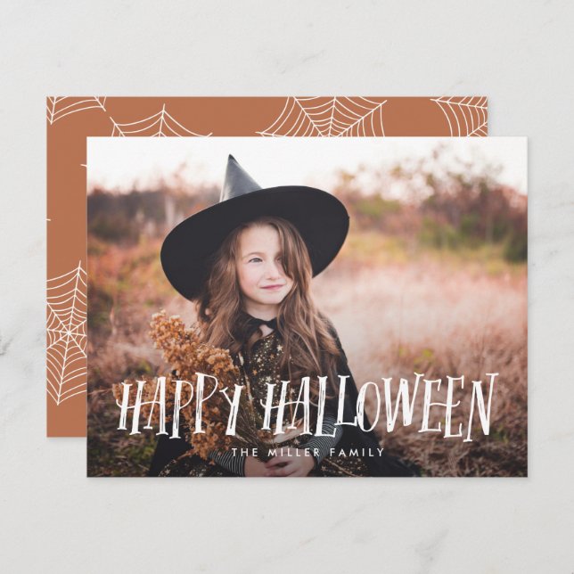 Stylish Happy Halloween Full Photo (Front/Back)