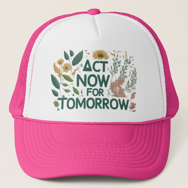 Stylish Hat with Motivational Slogan . (Front)