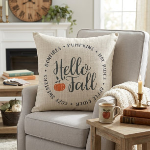 Stylish Hello Fall Classic Autumn Cushion
