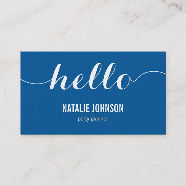 Stylish Hello Modern Business Card - Groupon (Front)