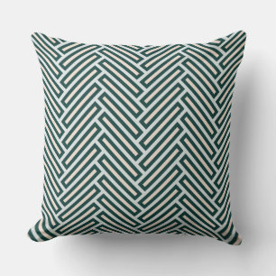 Stylish HerringBone Green Pink Blue Cushion