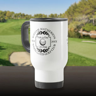 Stylish Hole in One Classic Personalised Golf Travel Mug