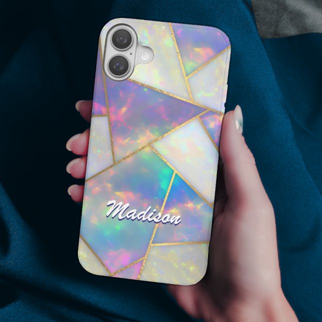 Stylish holographic agate geometric Case-Mate iPho Case-Mate iPhone Case (Creator Uploaded)