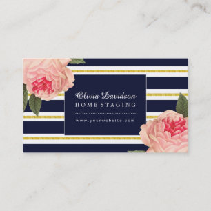 Stylish Home Staging Business Cards