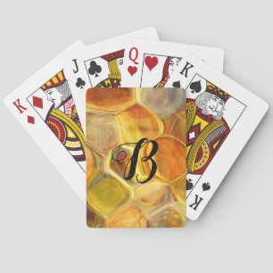 Stylish Honeycomb Abstract Design Playing Cards