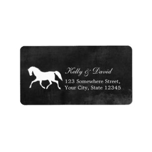 Stylish Horse Wedding Return Address Labels
