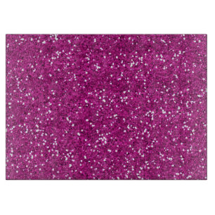 Stylish Hot Pink Glitter Cutting Board