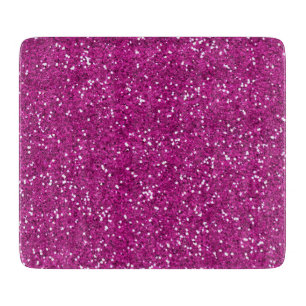 Stylish Hot Pink Glitter Cutting Board