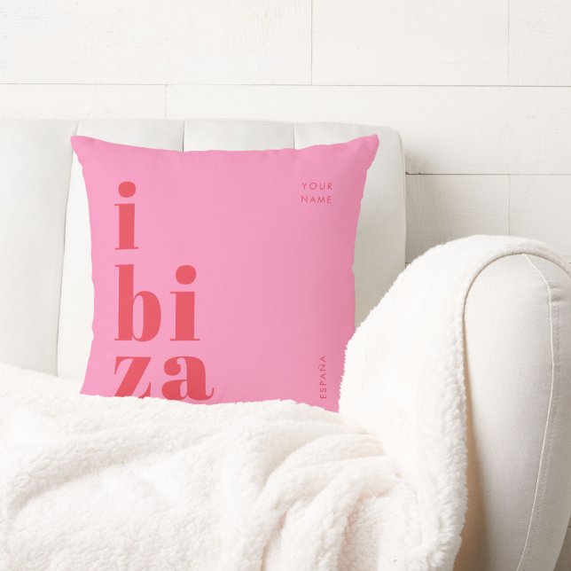 Stylish Ibiza Spain souvenir  Cushion (Creator Uploaded)
