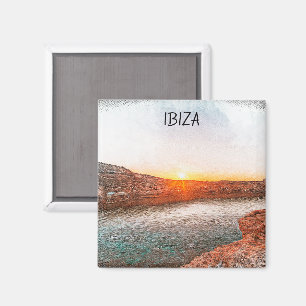 Stylish Ibiza Spain Sunset Magnet