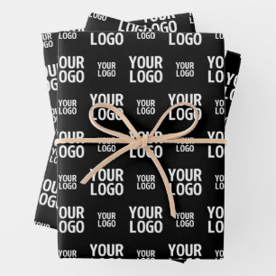 Stylish Image, Design or Business Logo Pattern Wrapping Paper Sheet