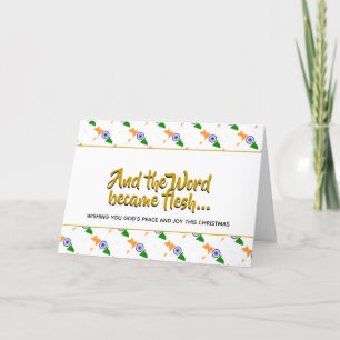 Stylish INDIA Word Became Flesh CHRISTMAS Holiday Card
