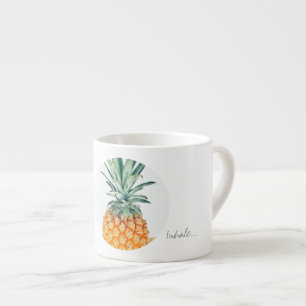 Stylish Inhale Pale Pineapple Espresso Coffee Mug