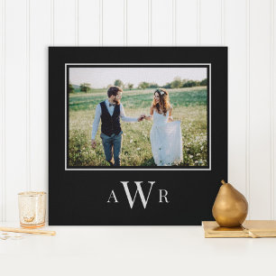 Stylish Initials Editable Color Wrapped Canvas