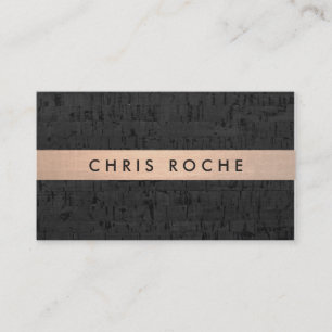 Stylish Interior Designer Copper Stripe Cork Board Business Card