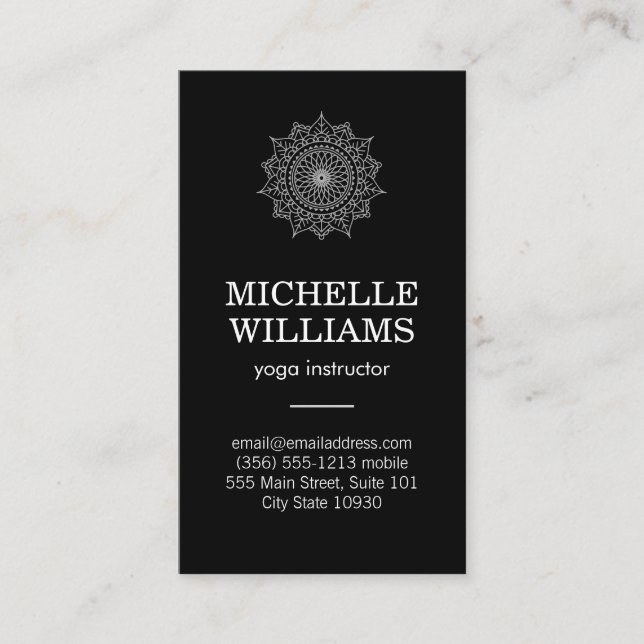 Stylish Intricate Natural Pattern Business Card (Front)