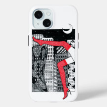Stylish iPhone case with a picture of a woman's