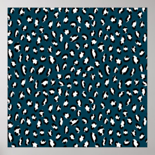 Stylish jaguar skin seamless pattern, animal art. poster