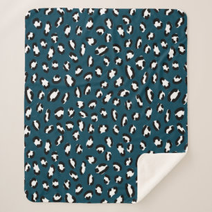 Stylish jaguar skin seamless pattern, animal art. sherpa blanket