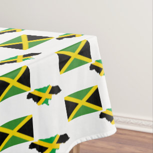 Stylish JAMAICAN MAP   Jamaica Flag Tablecloth