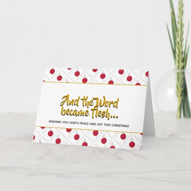 Stylish JAPAN HINOMARU Word Became Flesh CHRISTMAS Holiday Card (Front)