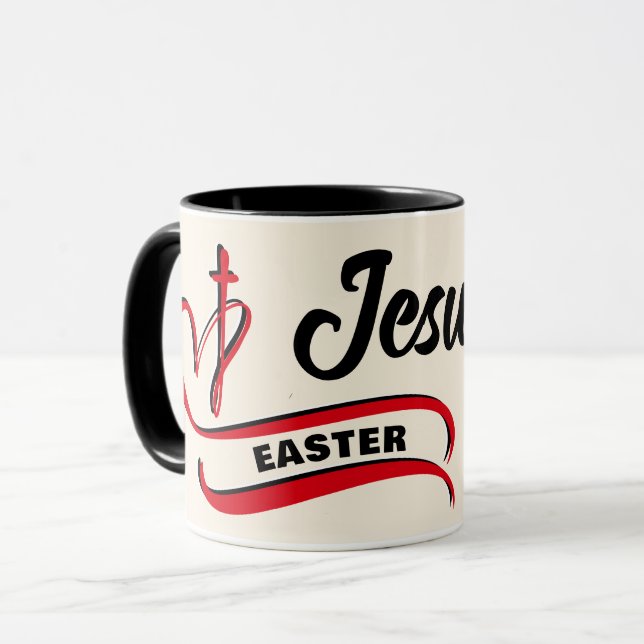 Stylish JESUS Christian Easter Mug (Front Left)
