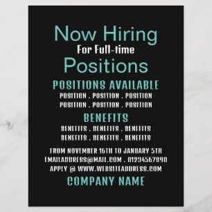 Stylish Job Vacancy Recruitment Advertising Flyer