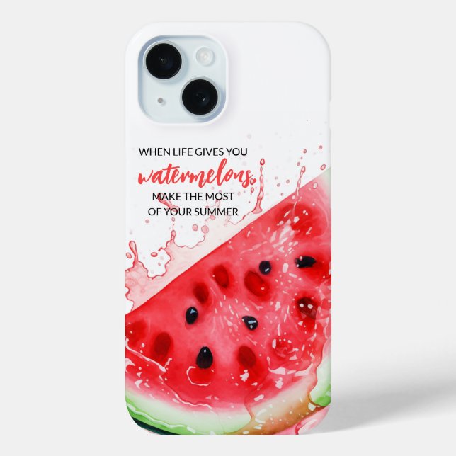 Stylish Juicy Watermelon Motivational Summer Case-Mate iPhone Case (Back)