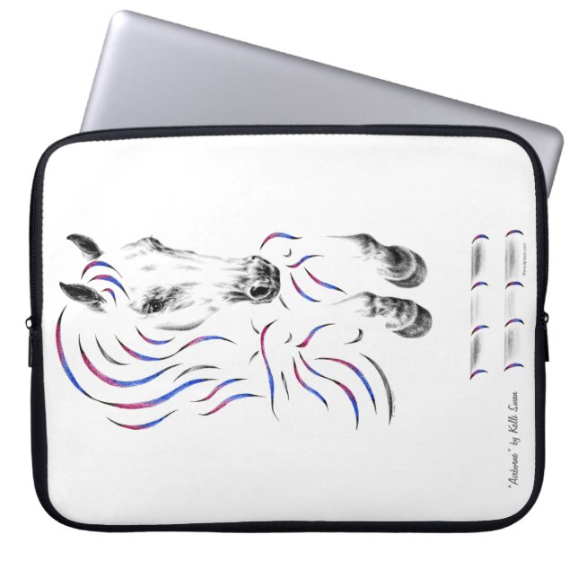 Stylish Jumping Jumper Horse Laptop Sleeve (Front)