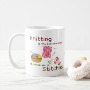 Stylish Knitting Is The Best Medicine Coffee Mug