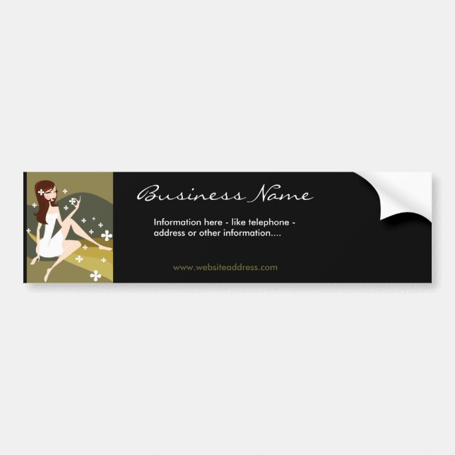 Stylish Lady Bumper Sticker (Front)