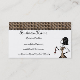 Stylish Lady with a Shoe Business Cards