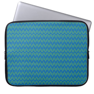 Stylish Laptop Sleeve, Emerald and Blue Geometric Laptop Sleeve