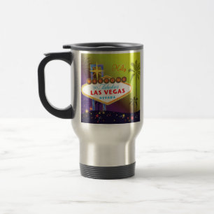 Stylish Las Vegas Sign Customisable Name Travel Mug