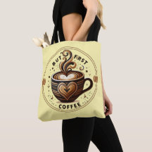 Stylish Latte Art Tote Bag for Coffee Lovers