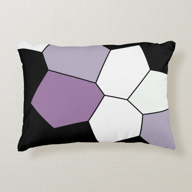 Stylish Lavender Purple Black White Pattern Decorative Cushion (Front)