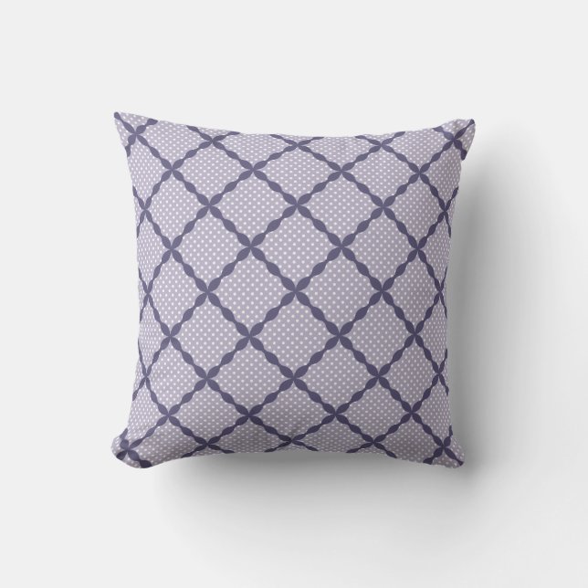 Stylish Lavender Purple Pattern Design Cushion (Front)