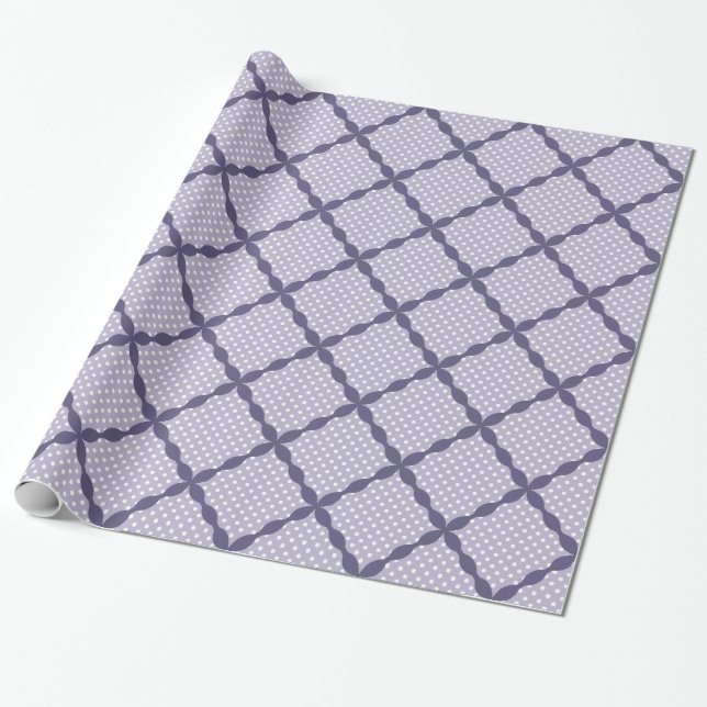 Stylish Lavender Purple Pattern Design Wrapping Paper (Unrolled)