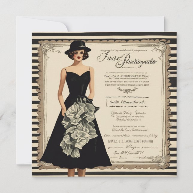 Stylish LBD Greetings: A Card for Any Event (Front)