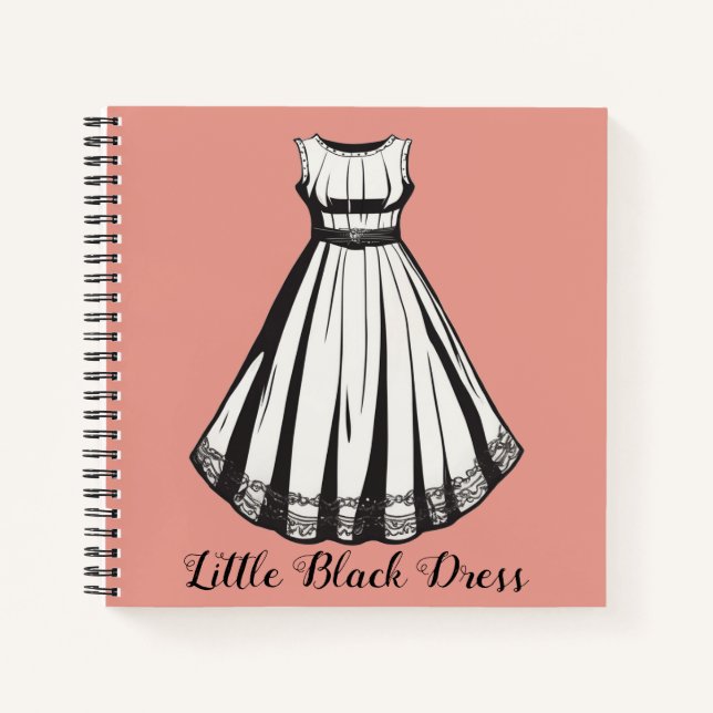 Stylish LBD - Little Black Dress Fashion Diary Notebook (Front)